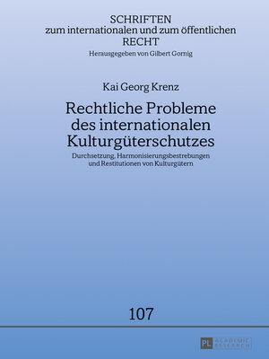 cover image of Rechtliche Probleme des internationalen Kulturgüterschutzes